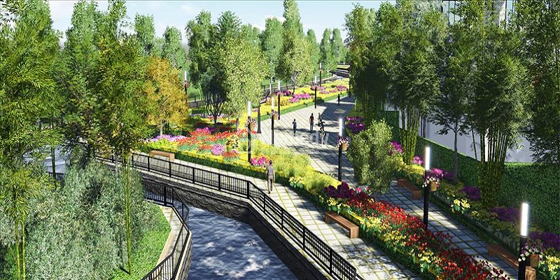 Dòng suối Con Gái tự nhiên tại Phú Cát City Hòa Lạc
